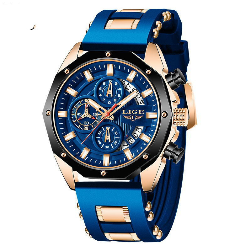 Luxury Men’s Sport Watch – Silicone Quartz Waterproof Wristwatch