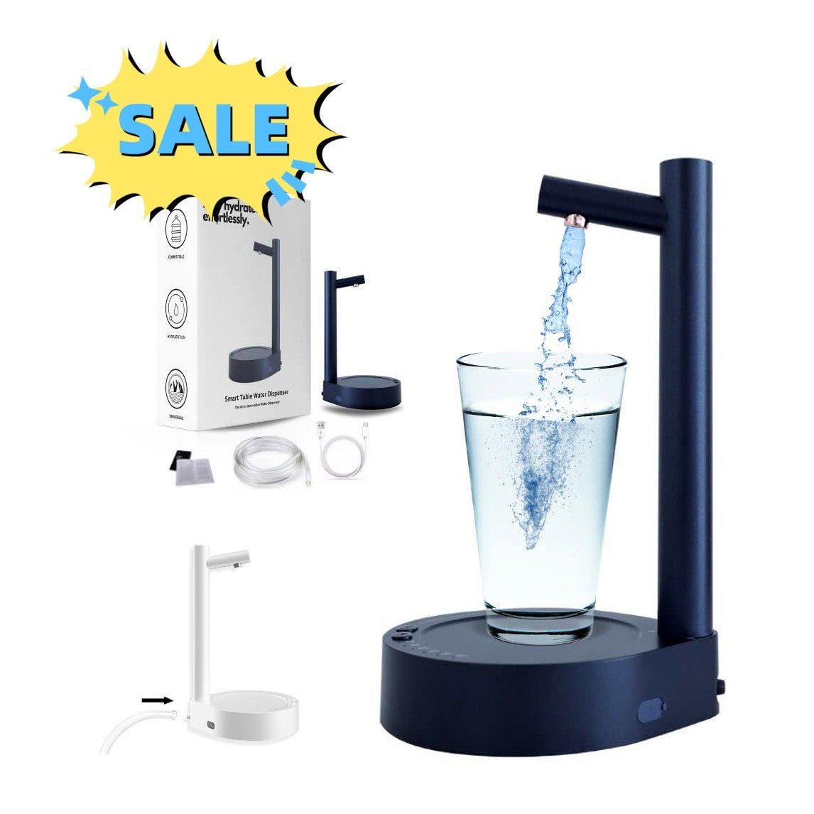 Electric Water Dispenser – Rechargeable Automatic Bottle Pump