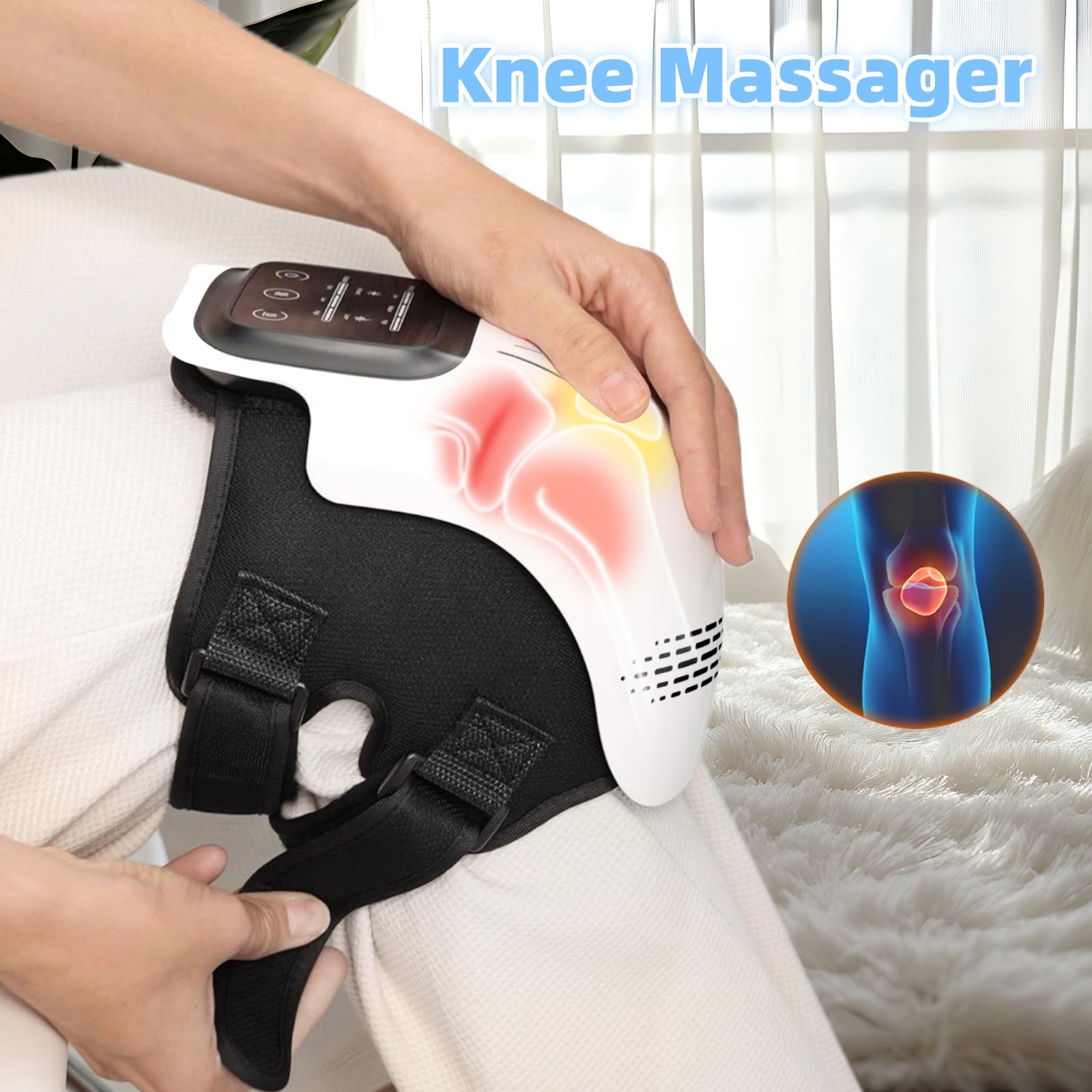 Intelligent Electric Knee Massager – Heated Vibration Pain Relief with Infrared