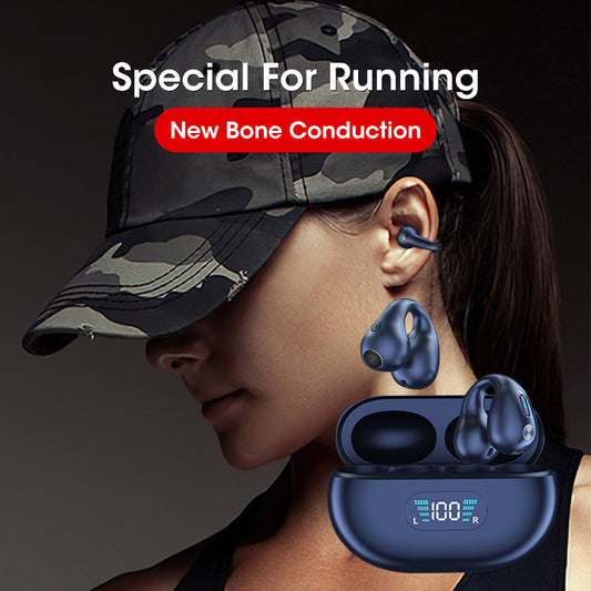 Bone Conduction TWS Earbuds – Bluetooth 5.3 Touch Sports Earphones